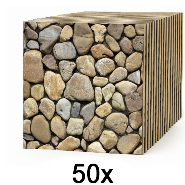 5x 3D Imitatiesteen Behang (10 stuks) | STONEBLOCKS