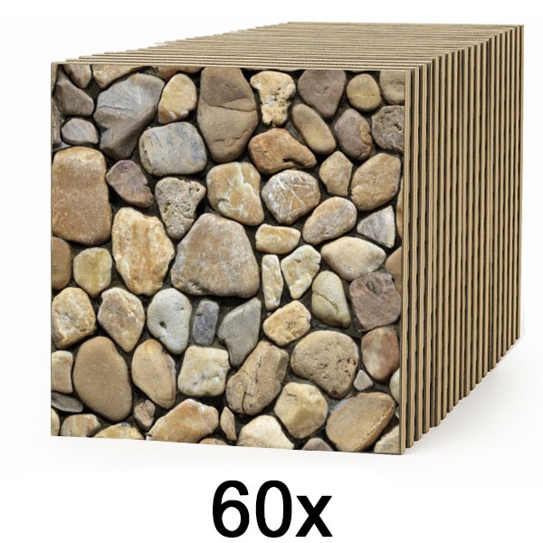 6x 3D Imitatiesteen Behang (10 stuks) | STONEBLOCKS