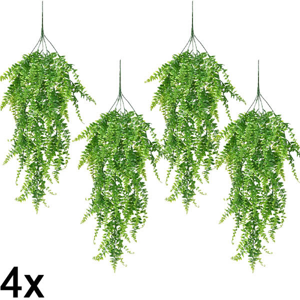 4x Kunstmatige hangvaren (80 cm) | FERNY