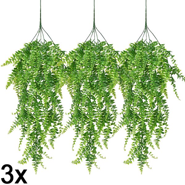 3x Kunstmatige hangvaren (80 cm) | FERNY