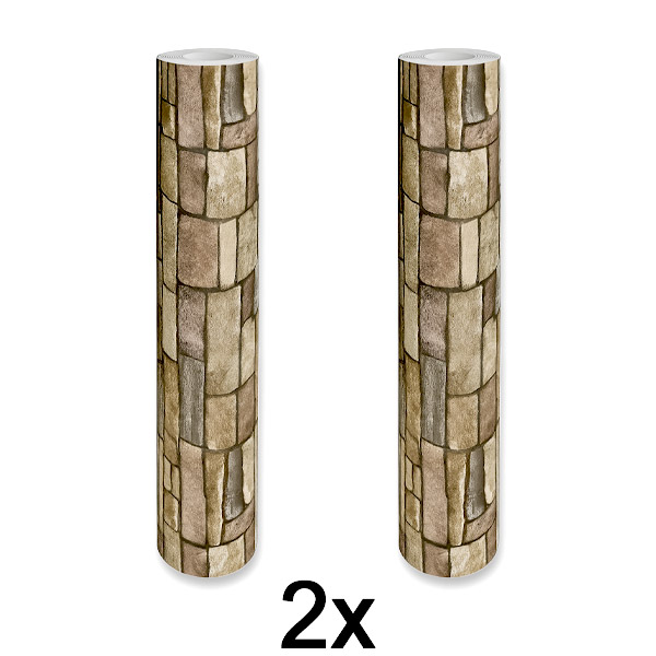 2x Stijlvol 3D Behang – Eenvoudige Wandtransformatie | WALLCORWRAP