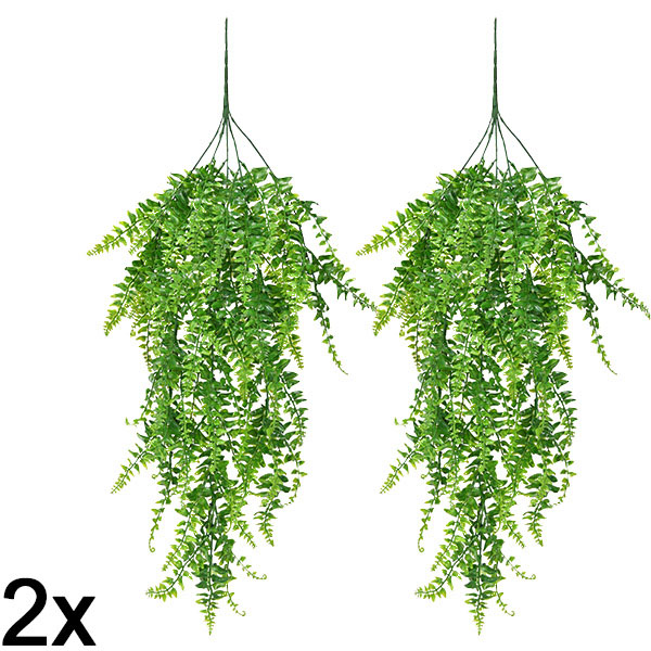 2x Kunstmatige hangvaren (80 cm) | FERNY