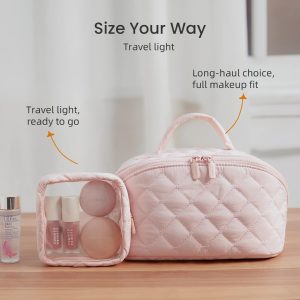 Puff Make-up Tas - 180° Open, 5 Vakken, Machinewasbaar | MAKEPACK